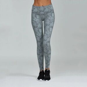 Noli Blue and Gray Snake Print Yoga Leggings